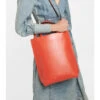 Ganni Medium Leather Tote Bag
