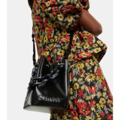 Ganni Diamond Leather Shoulder Bag